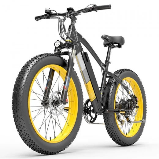 LANKELEISI XC4000 26" Fat Tire Electric Mountain Bike 1000W Motor 48V 17.5Ah Battery