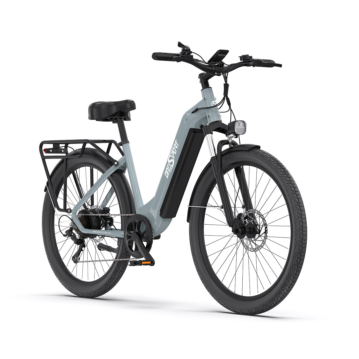 Blue-Grey OneSport OT05 step-through city ebike