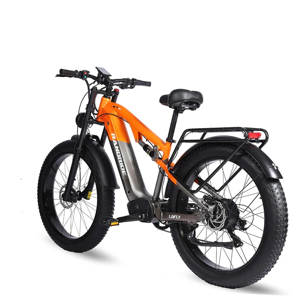 RANDRIDE YX80 26" Fat Tire Electric Mountain Bike 1500W Motor 48V 16Ah Battery