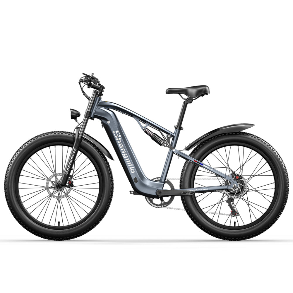 SHENGMILO MX05 26" Fat Tire Electric Mountain Bike 1000W Motor 48V 17.5Ah Battery