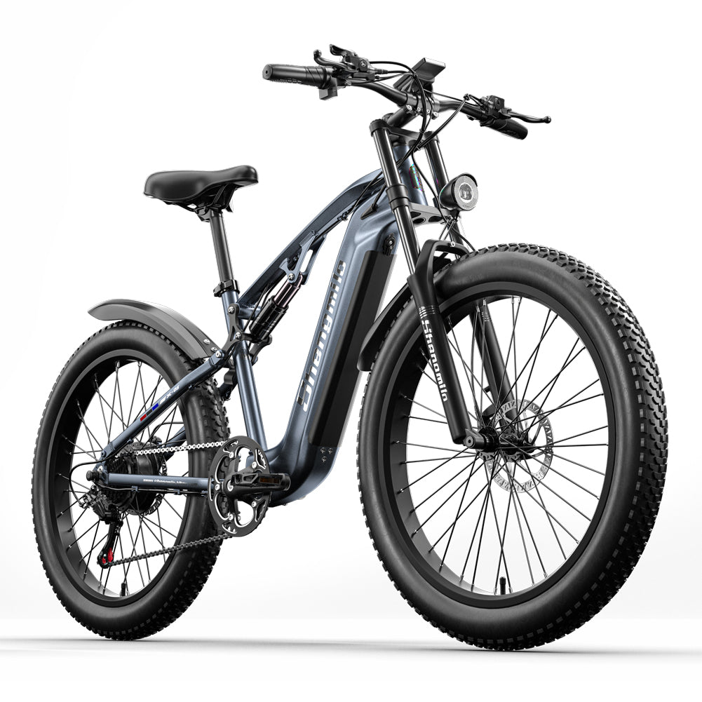 SHENGMILO MX05 26" Fat Tire Electric Mountain Bike 1000W Motor 48V 17.5Ah Battery